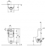 Inax AWU-507RAMP/BW1 一體式自動感應掛牆小便斗 (水力發電/AQUA CERAMIC)